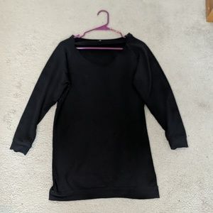 Charlotte Russe Black Knee-Length Sweater Dress